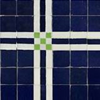 Mosaic House Moroccan tile Bravo Custom 3-26-5 Midnight Blue Polar White Lime Green  zellige, mosaic, zellij, field, pattern, glaze, simple, classic 